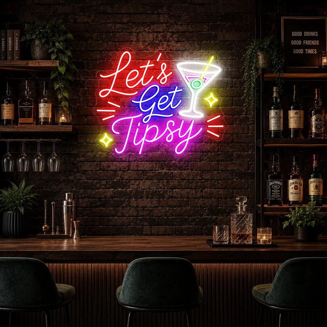 Let's Get Tipsy LED Neon Sign