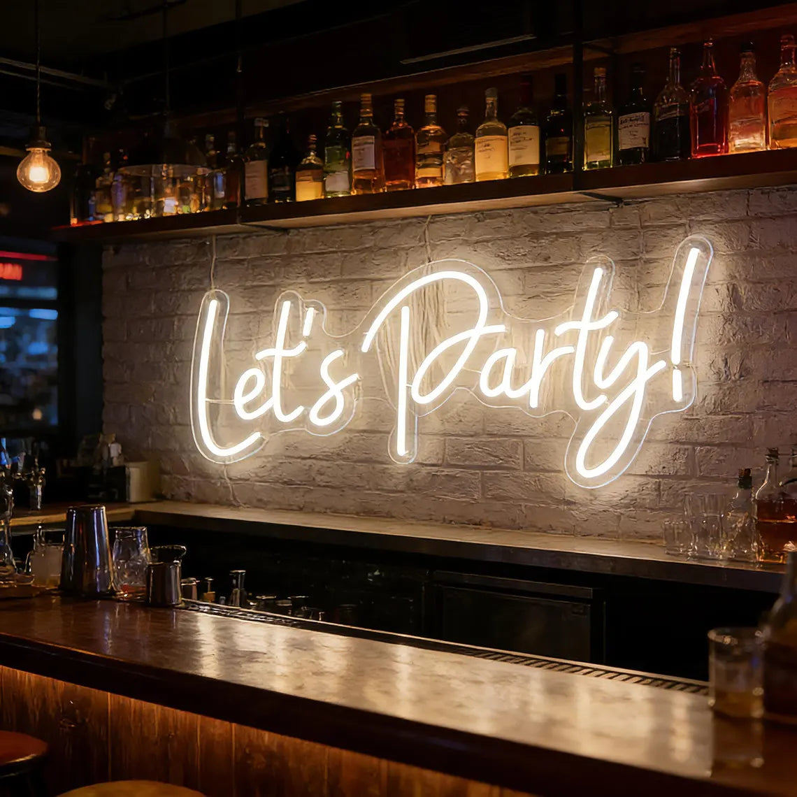 Let's Party Neon Sign