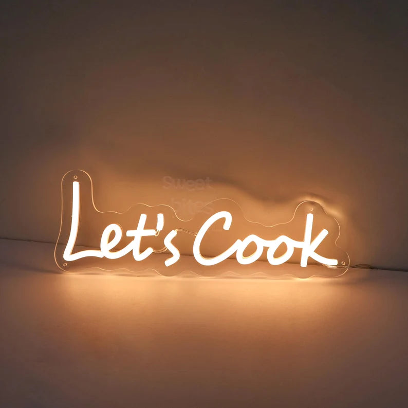 Let's Cook Neon LED Sign