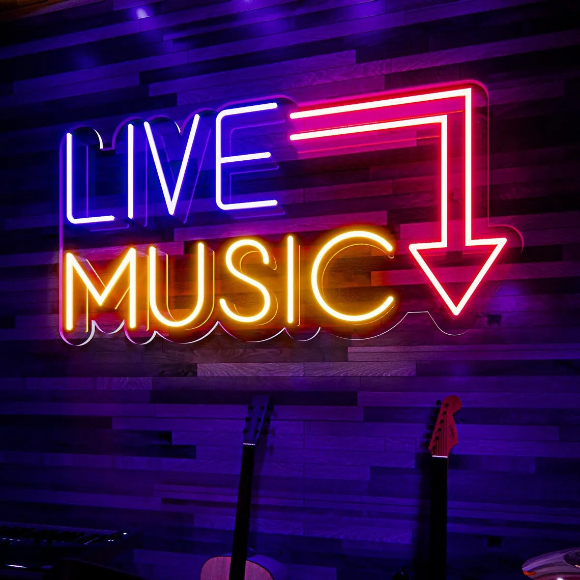 Live Music LED Neon Sign