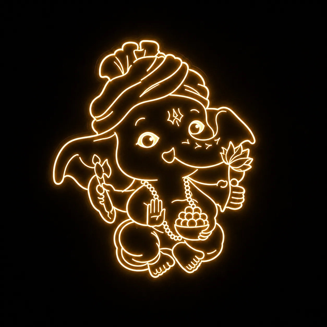 Lord Ganesh Ji LED Neon Board