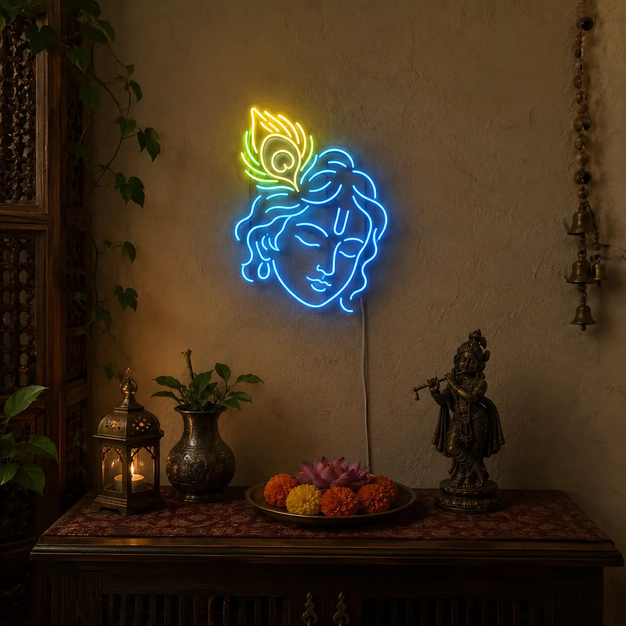 Lord Krishna LED Neon Light Sign