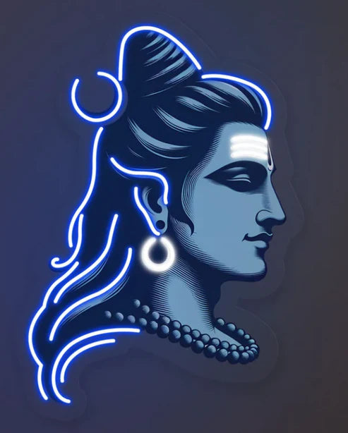 Lord Shiva Neon Wall