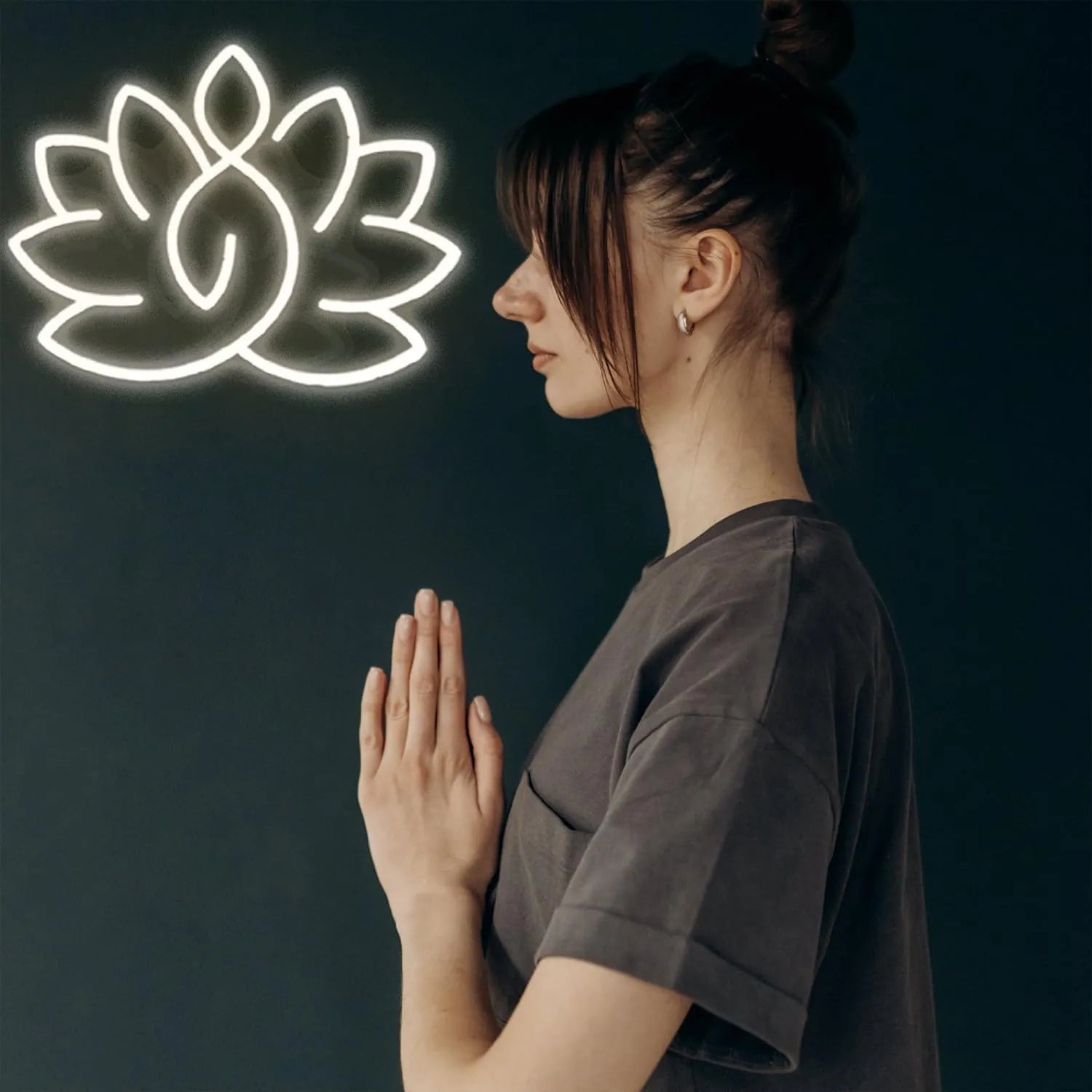 Lotus Meditation Neon Sign