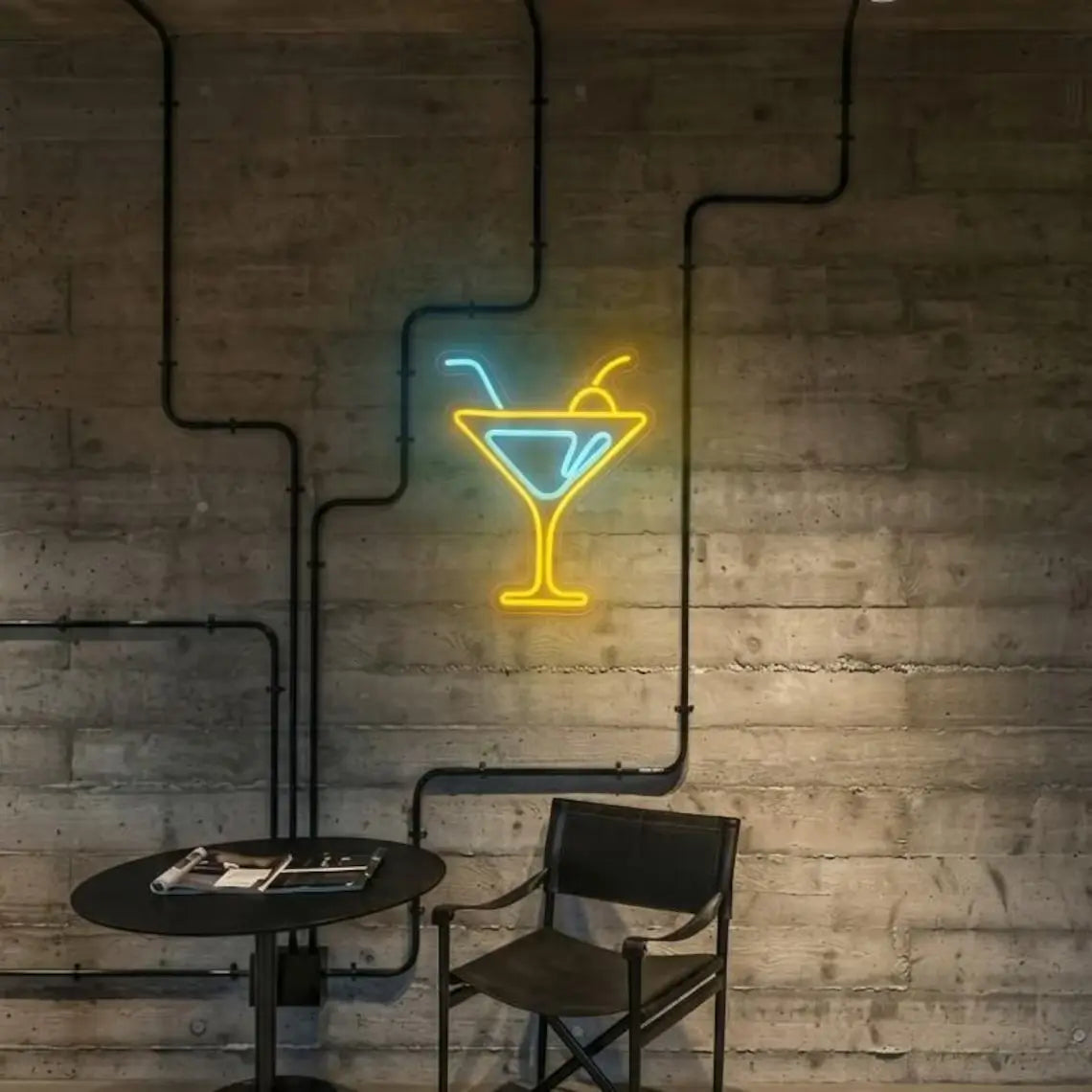 Martini Glass LED Neon Sign