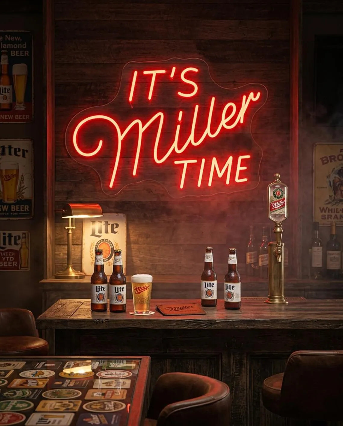 Miller Time LED Neon Sign
