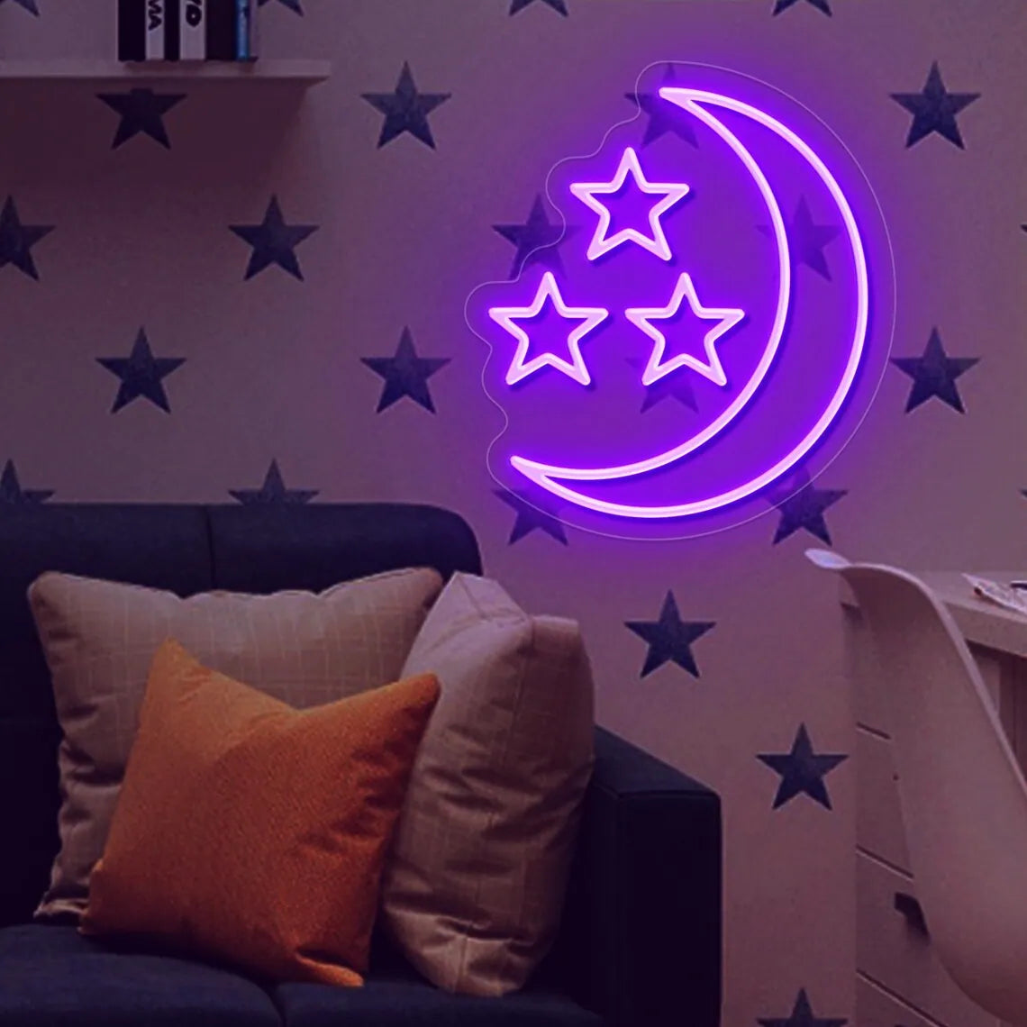 Moon and Stars Nursery Sign