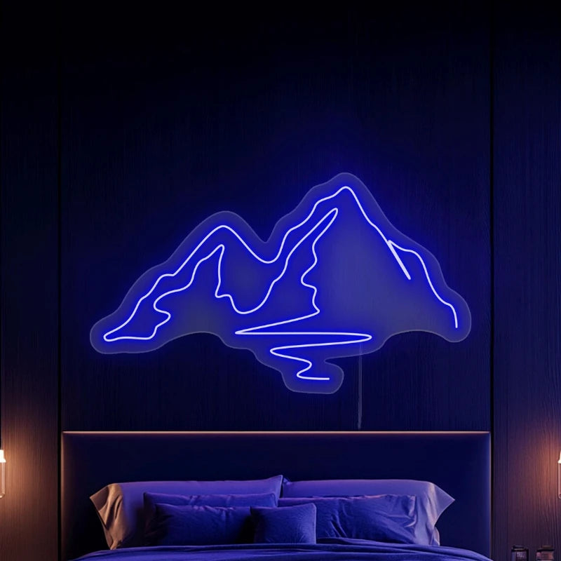 Mountain Wall Art Neon