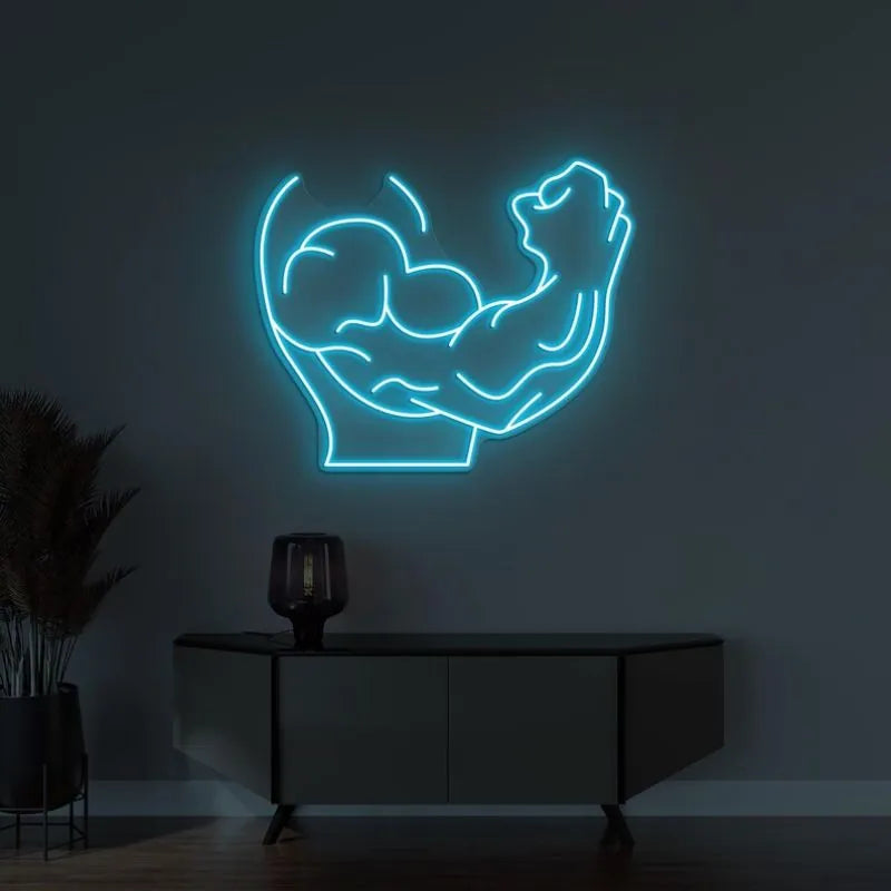 Muscle Arm LED Light Neon Sign