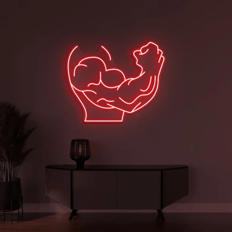 Muscle Arm LED Light Neon Sign