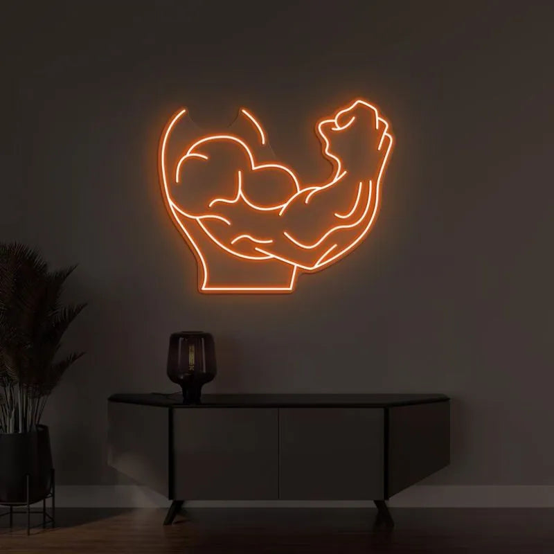 Muscle Arm LED Light Neon Sign