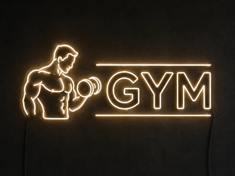 Muscle Shaped Gym LED Neon Sign