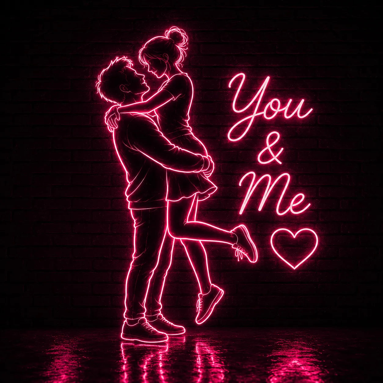 You & Me Heart Connection Neon