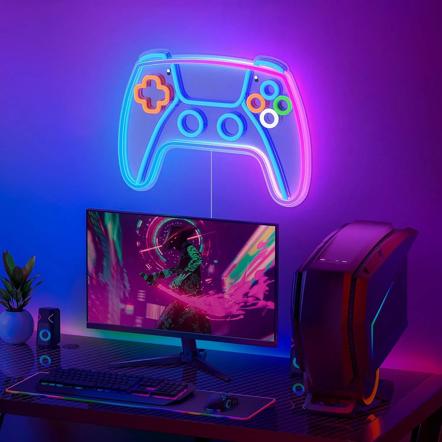 Gaming Controller LED Neon Sign for Gaming Room