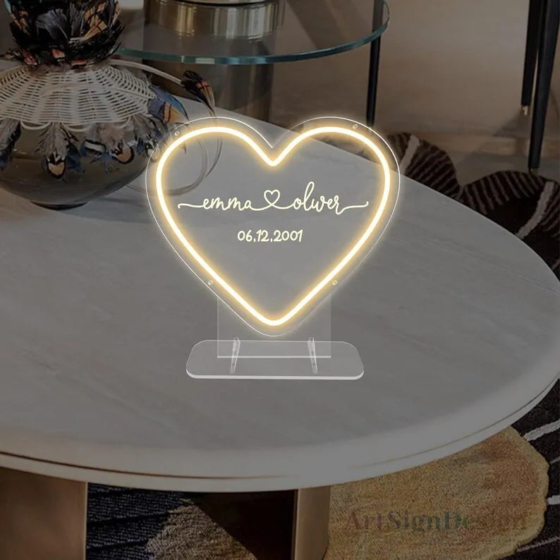 Emma & Oliver Timeless Love Neon Board