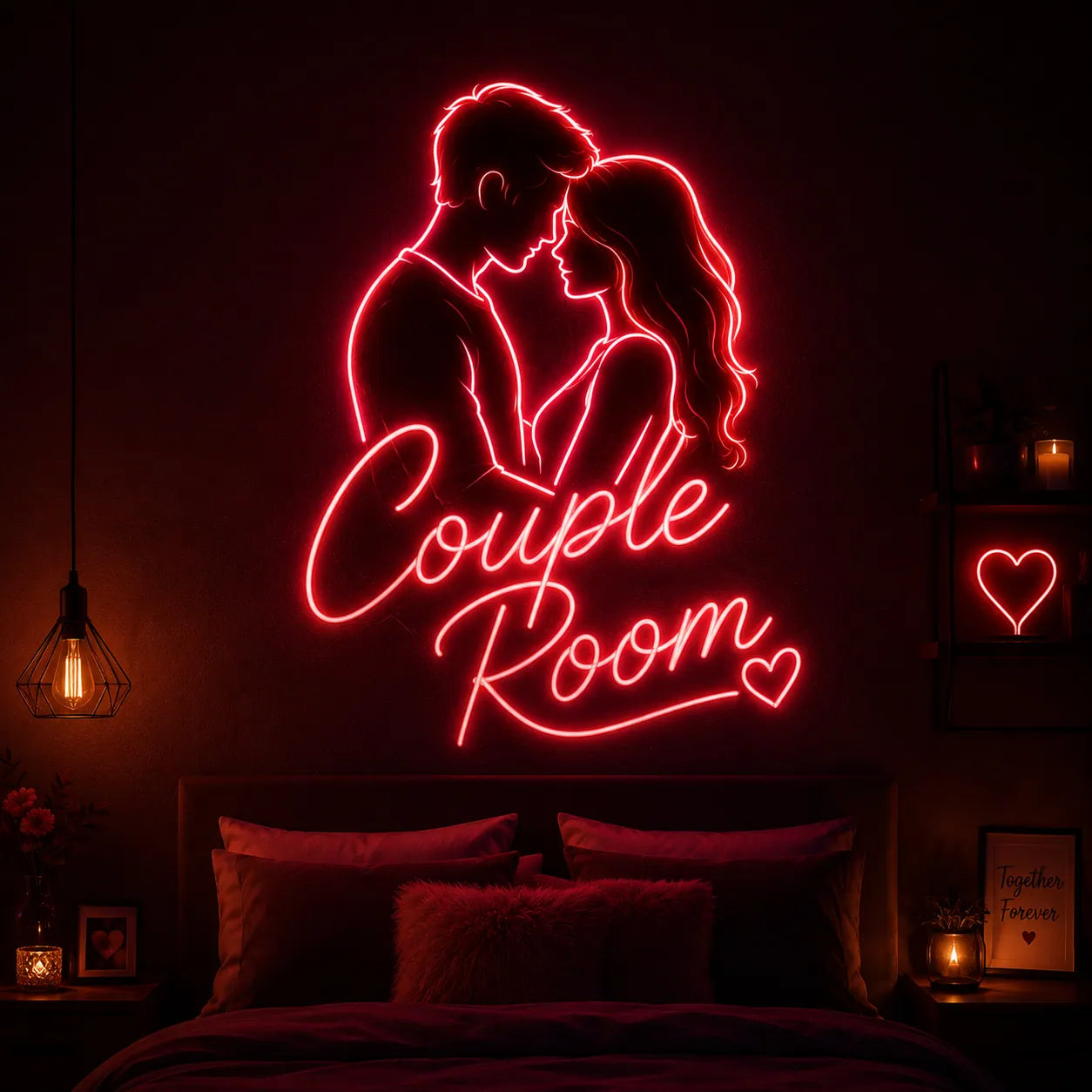 Aesthetic Neon Lights Couple Room Vibe