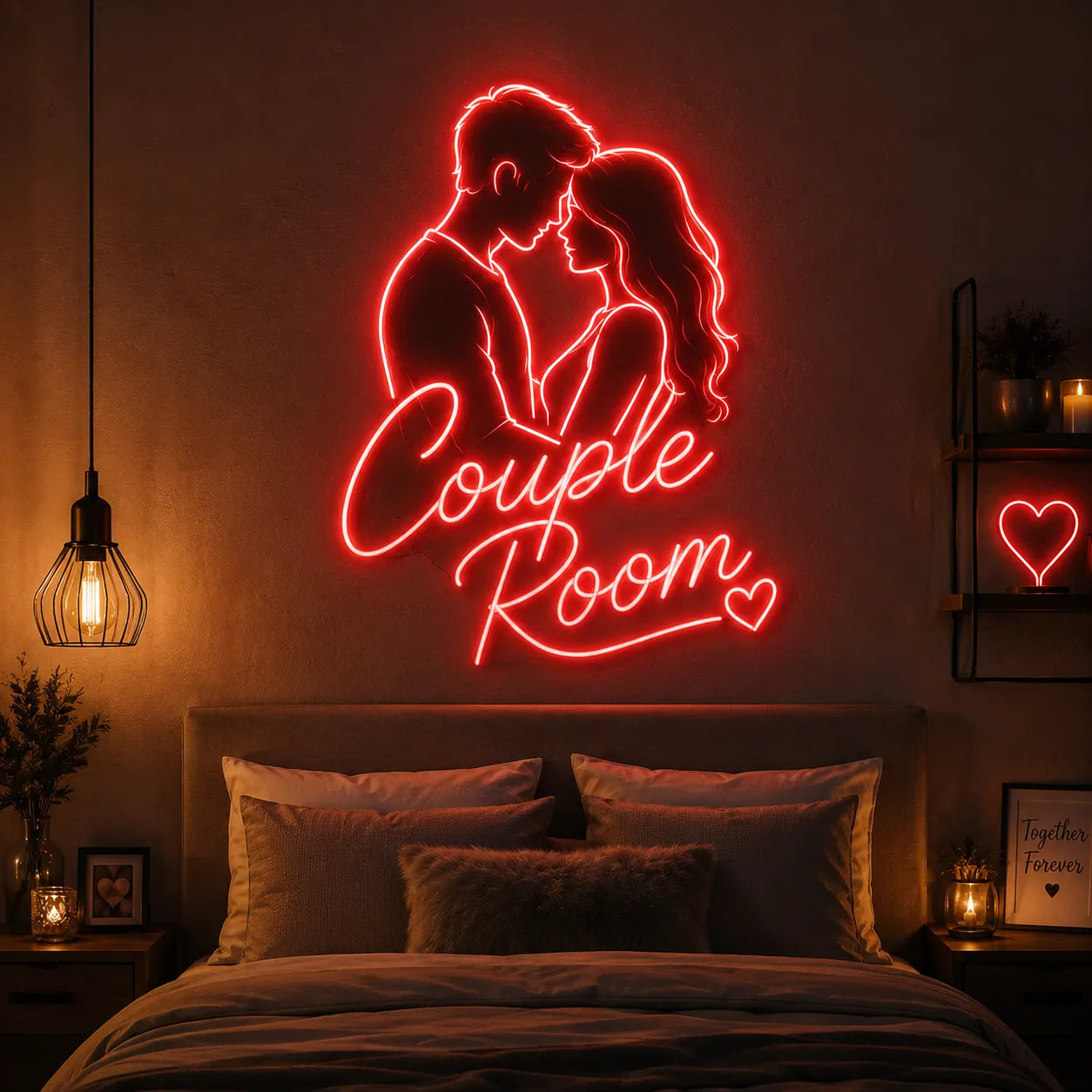Aesthetic Neon Lights Couple Room Vibe