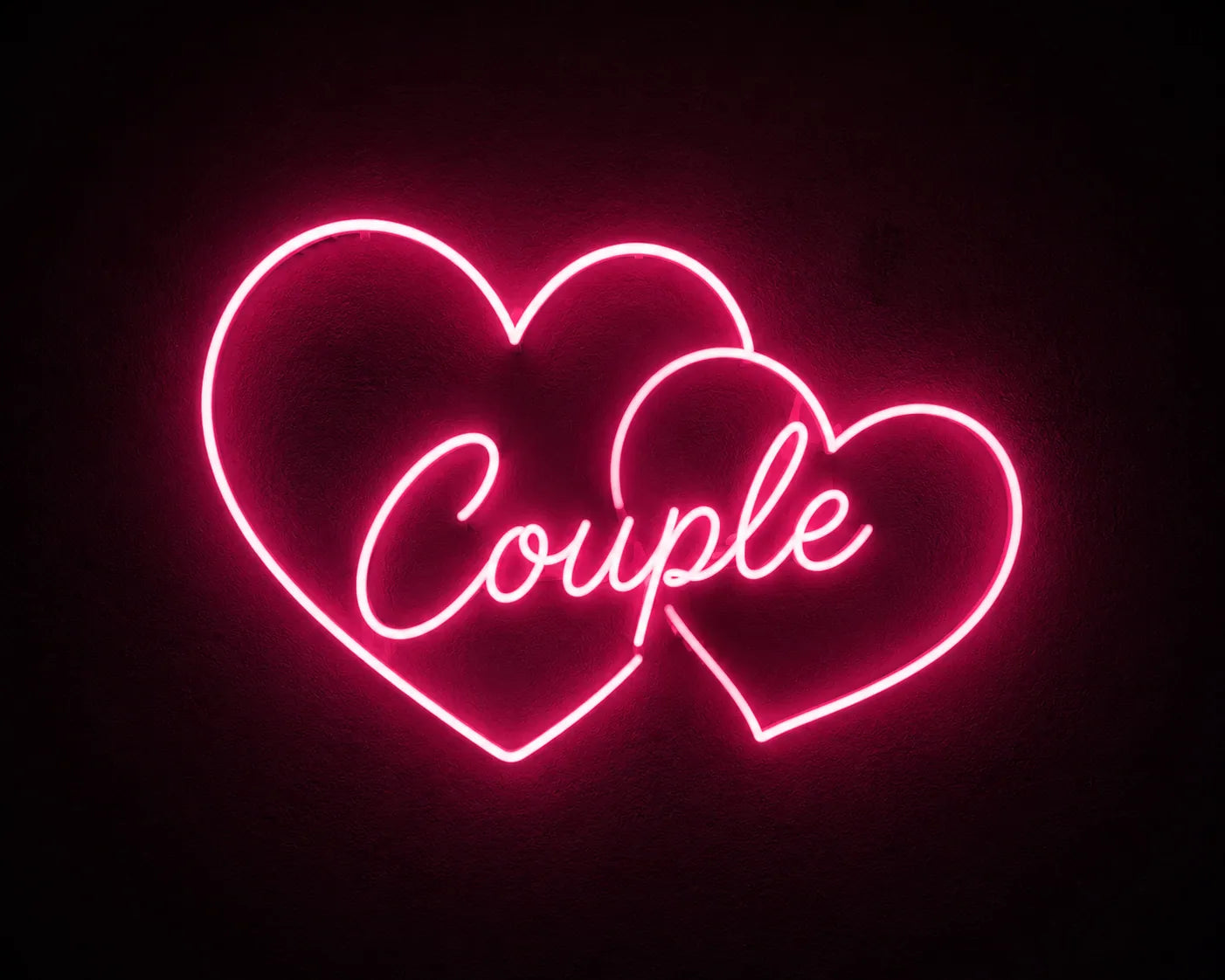 Glowing Heart Neon Lights Couple Home Decor