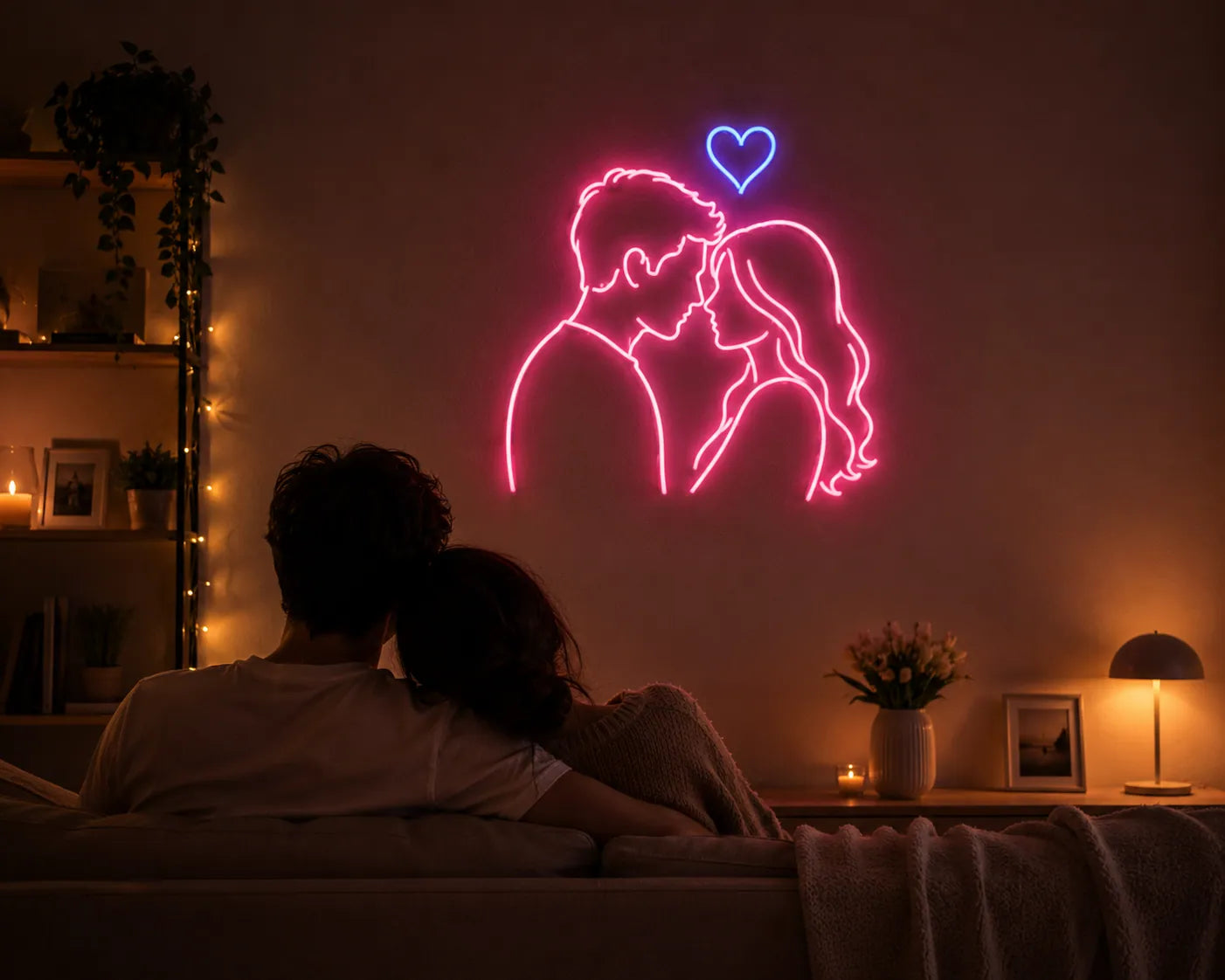 Luxury Neon Lights for Couple Room Art