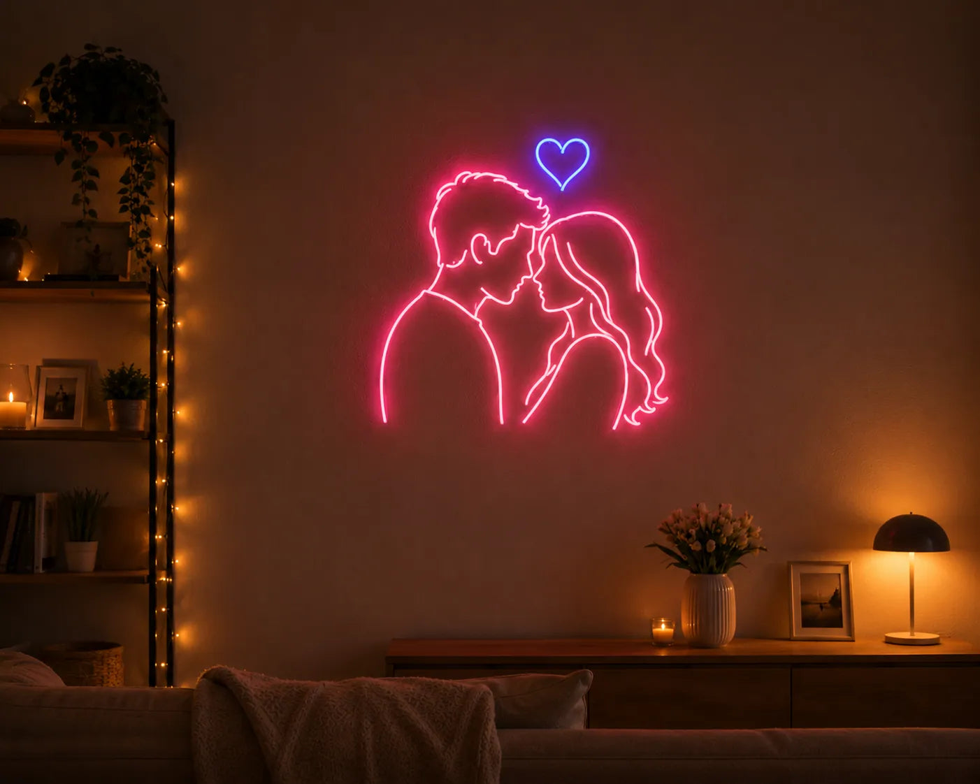 Luxury Neon Lights for Couple Room Art