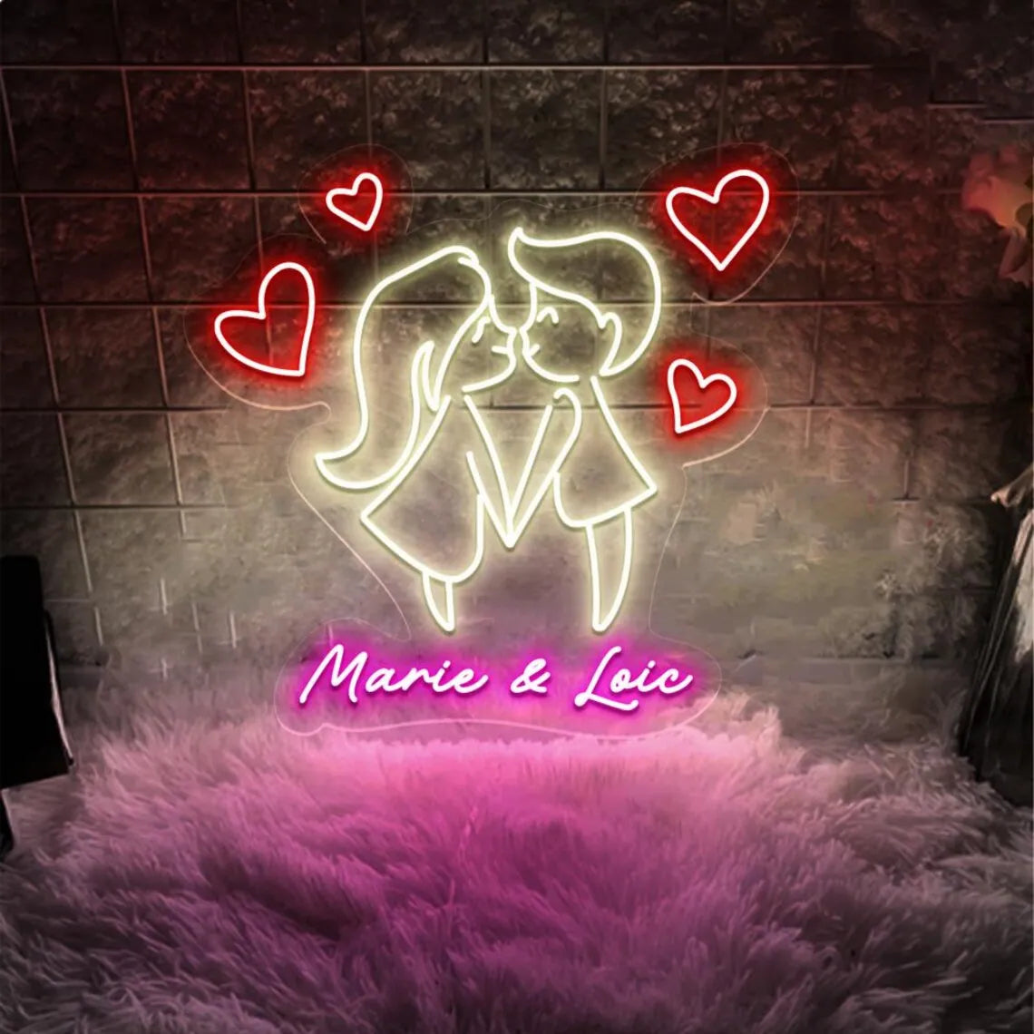 Stylish Couple Neon Design LED Set