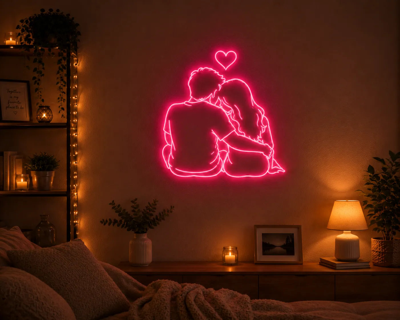 Love Couple Neon Decor Wall Sign Art