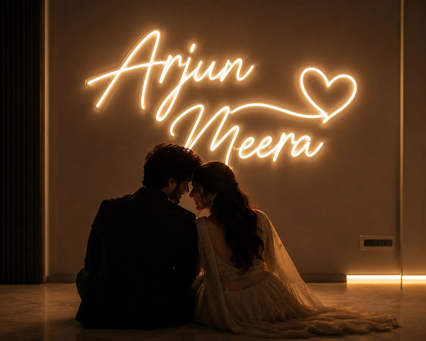 Perfect Name Wedding Neon Light Sign