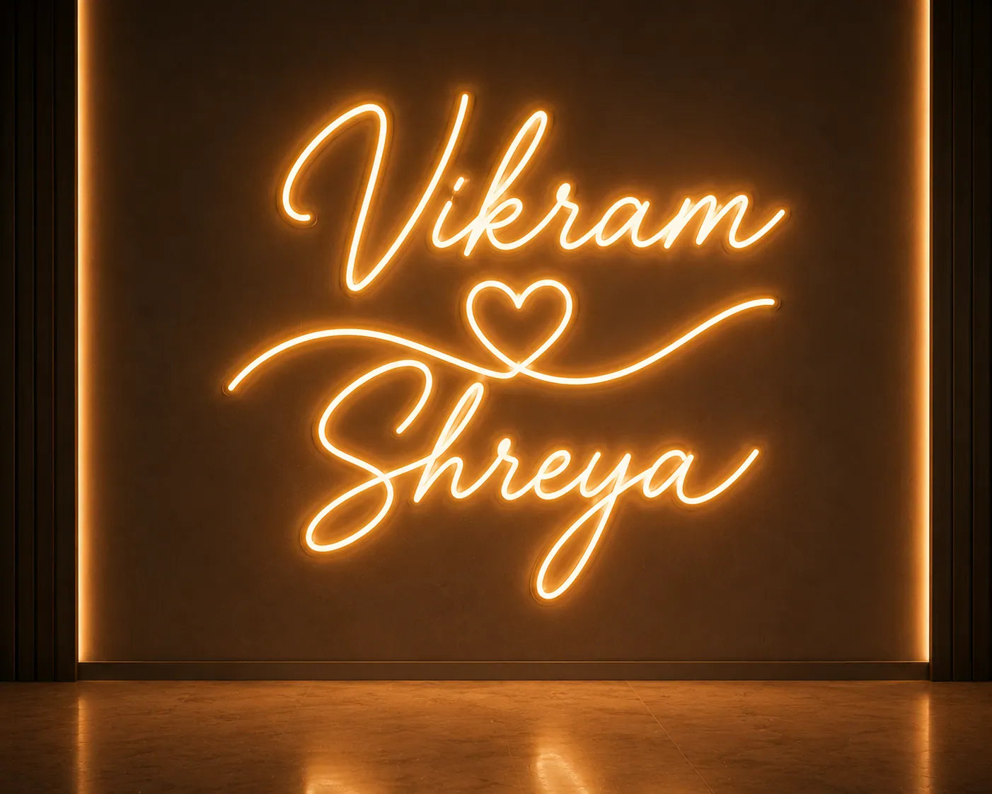 Perfect Name Wedding Neon Light Sign