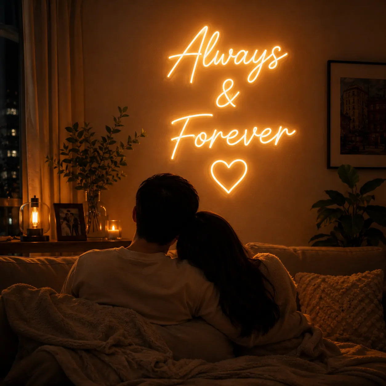 Always & Forever Name Neon Wall Art