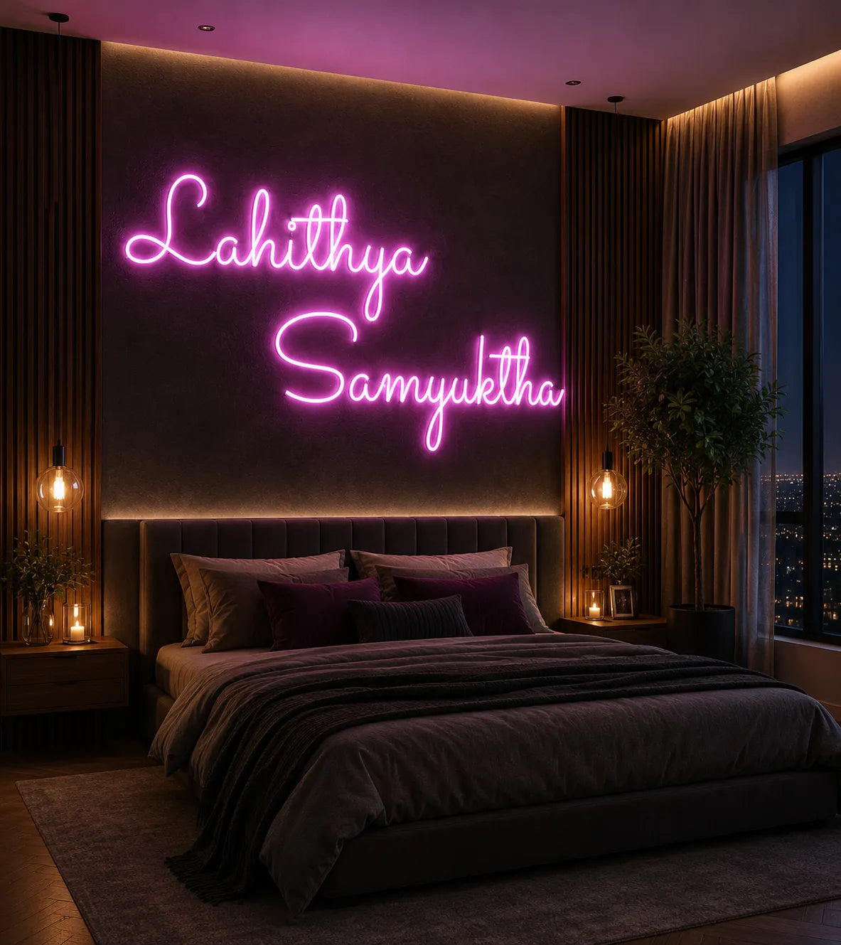 Personalized Names Neon Sign for Couples