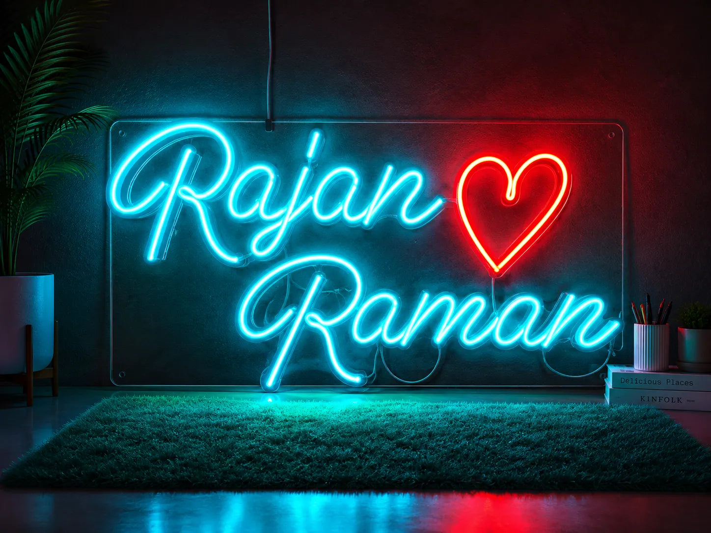 Rajan ♥ Raman Personalized Neon Light