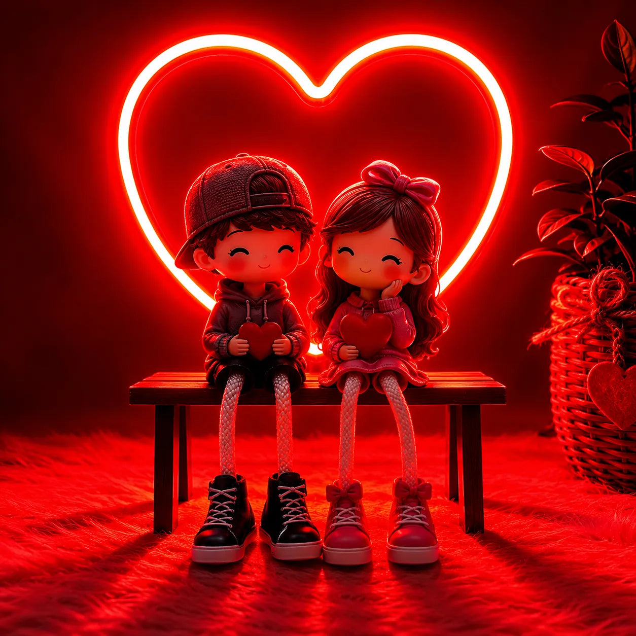 Wedding Heart Neon Light Backdrop