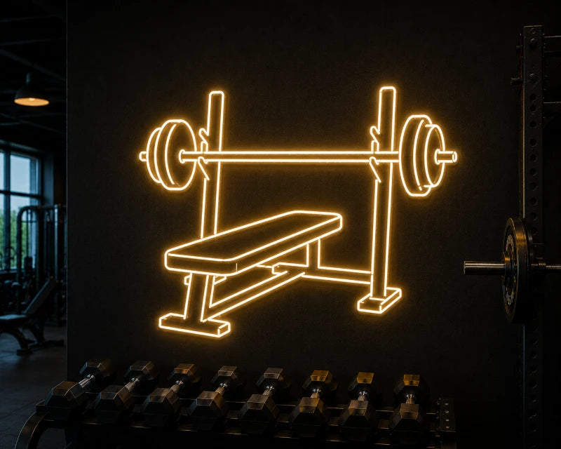 Neon Bench Press Weight Rack