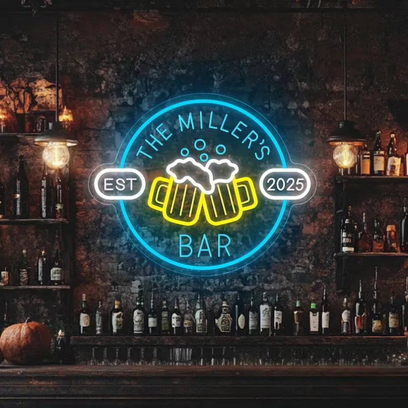 Neon Cocktail Beer Bar Pub Man Cave Wall Decor Neon Sign