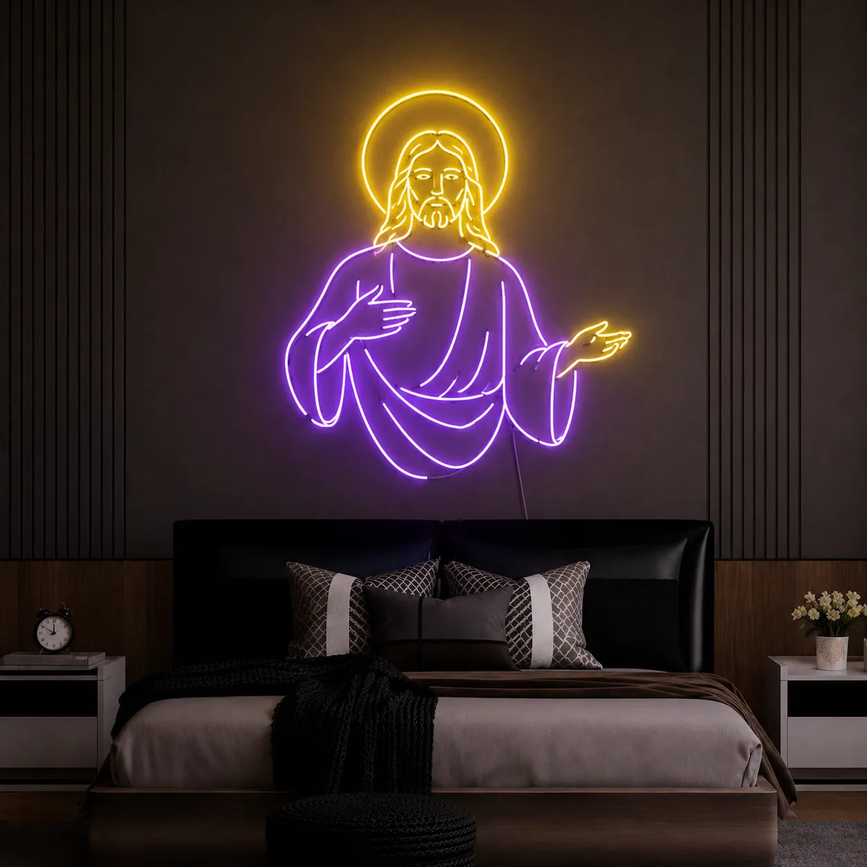 Neon Jesus LED Sign