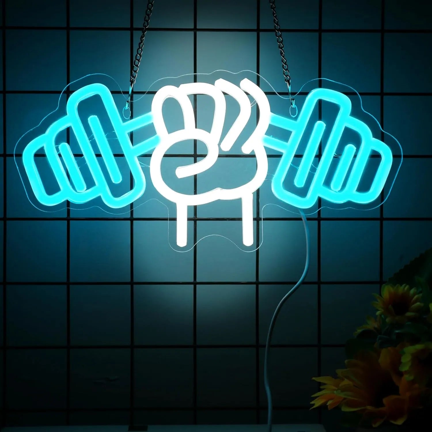 Dumbbell Neon Sign LED Light