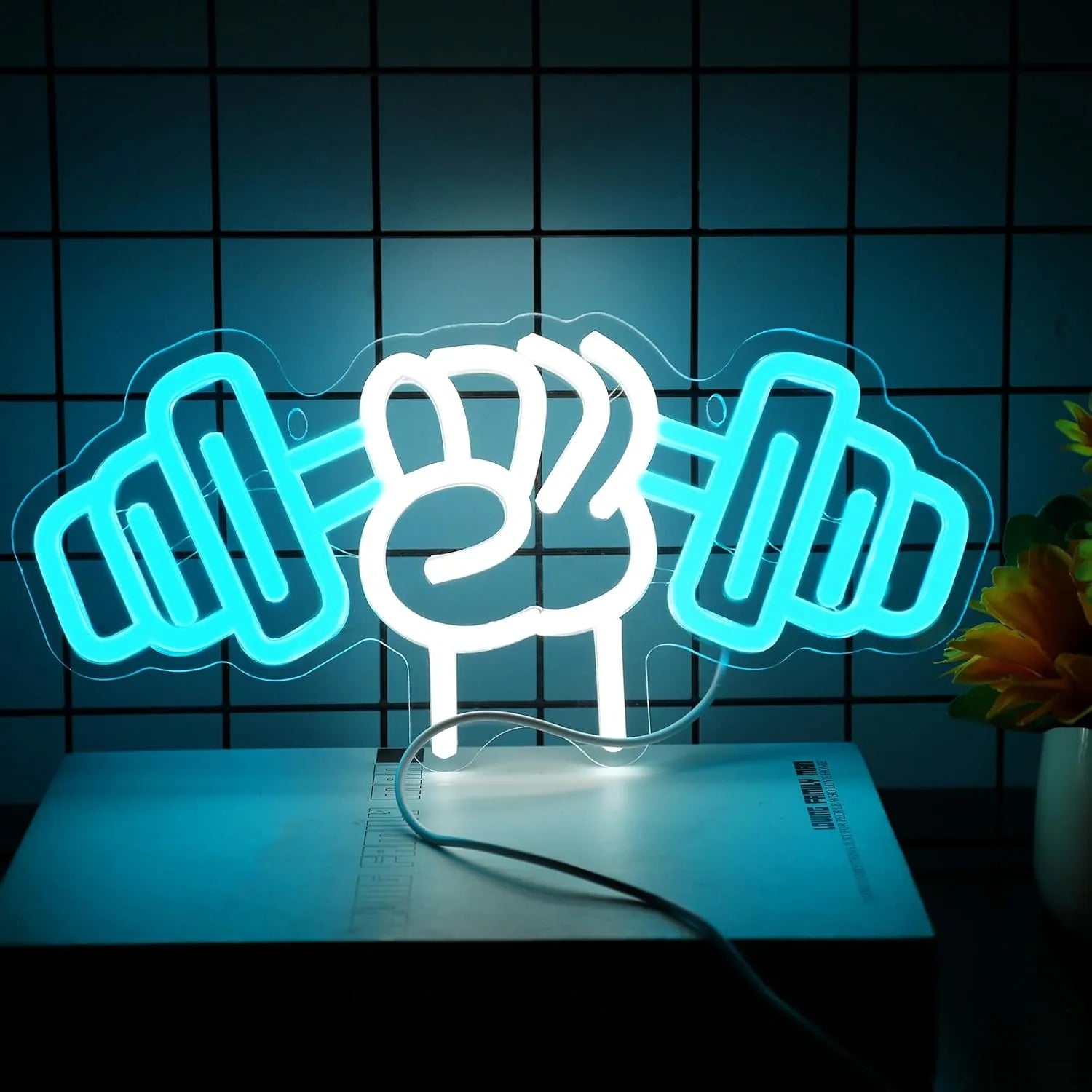 Dumbbell Neon Sign LED Light