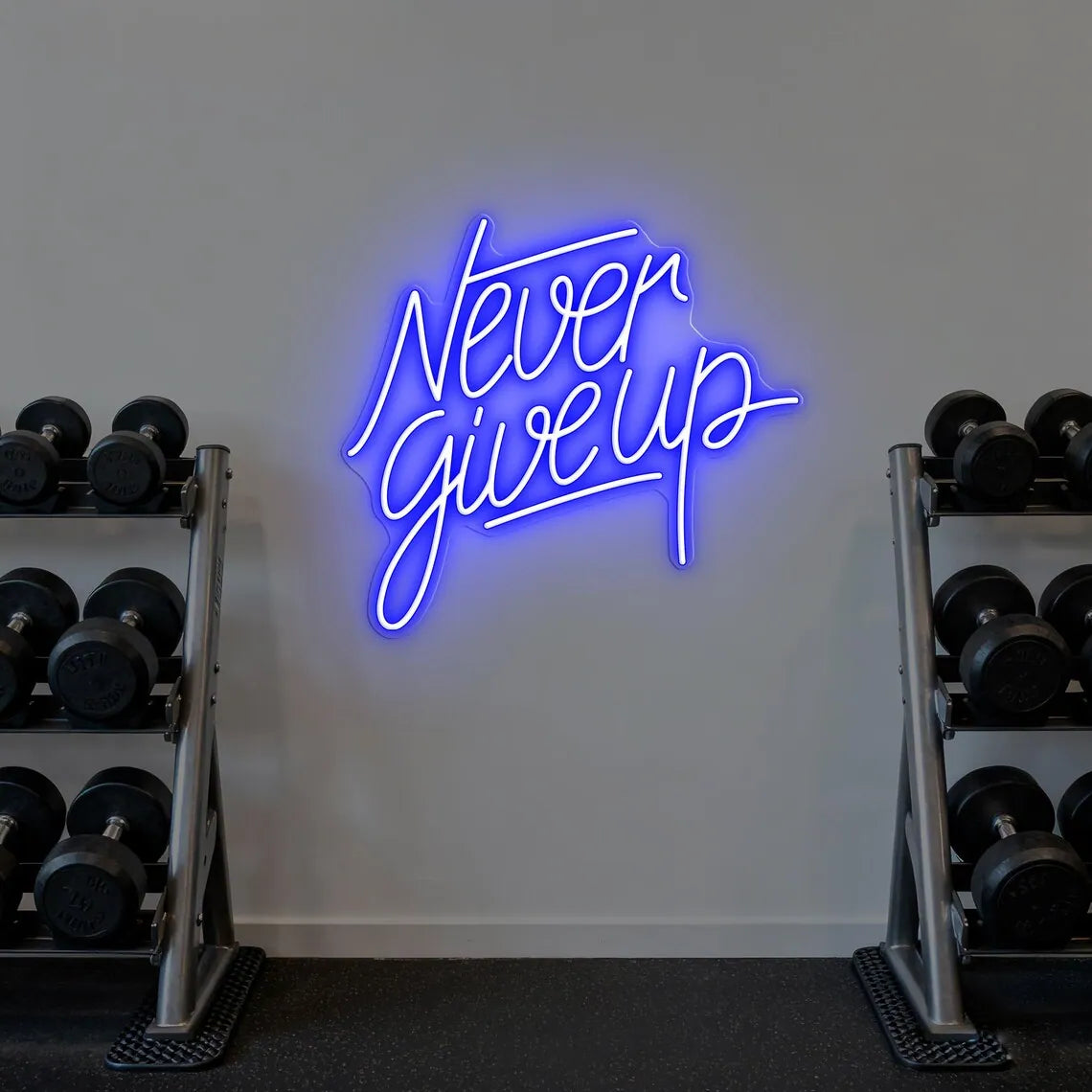 Never Give Up Neon Sign