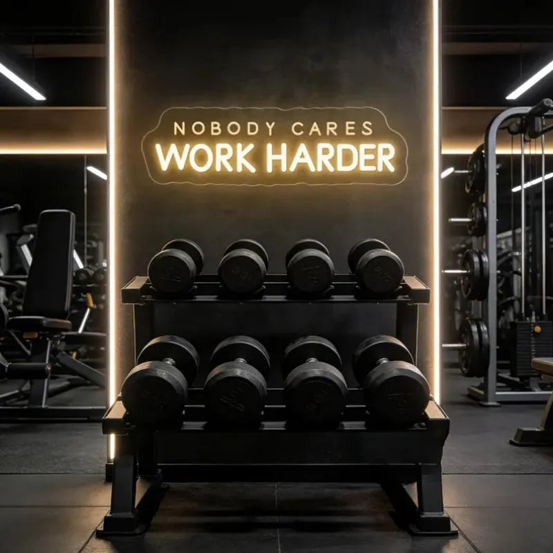 Nobody Cares Work Harder Neon Sign