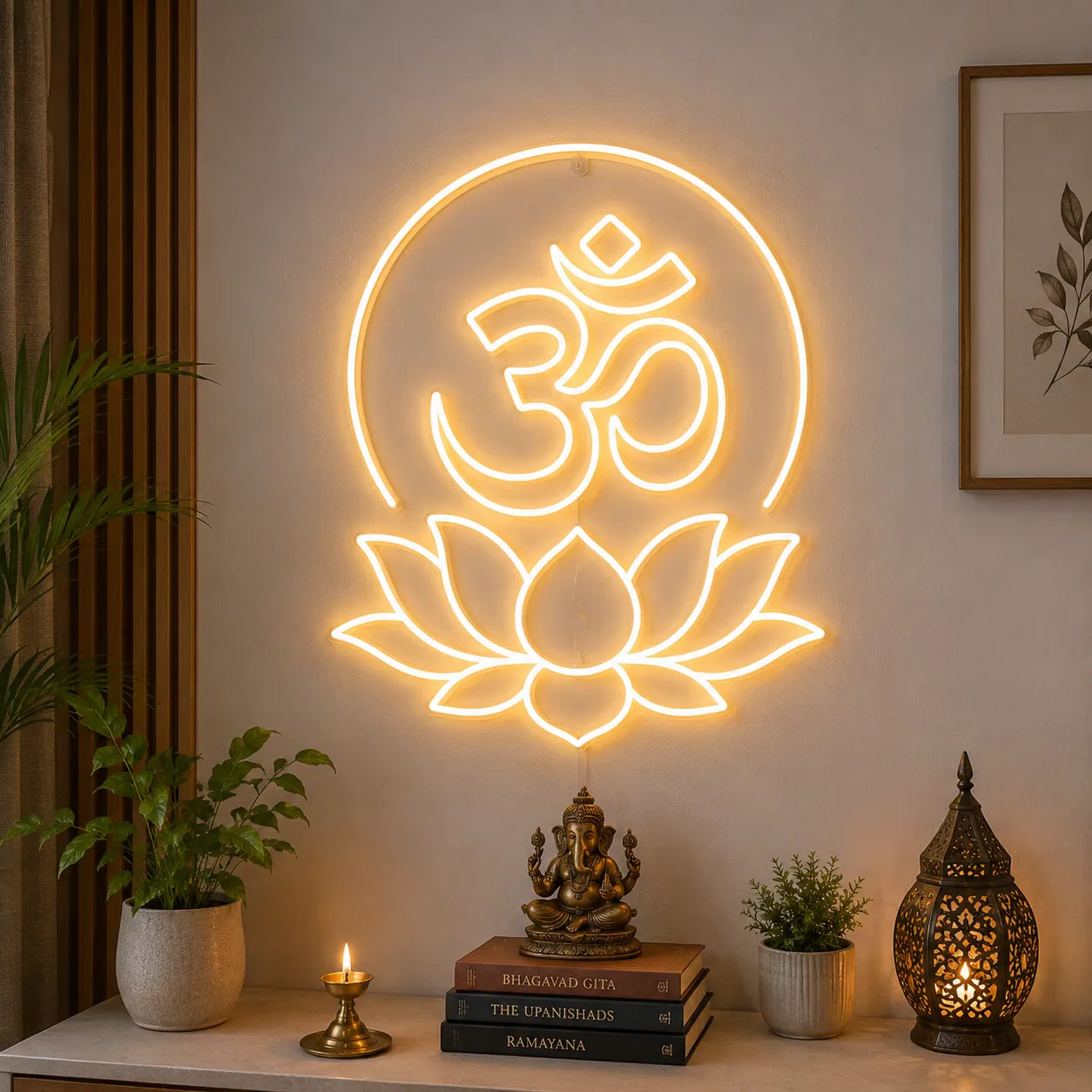 OM Lotus Neon Sign