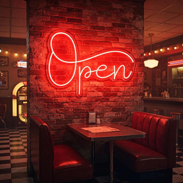Open Restaurant Neon Sign