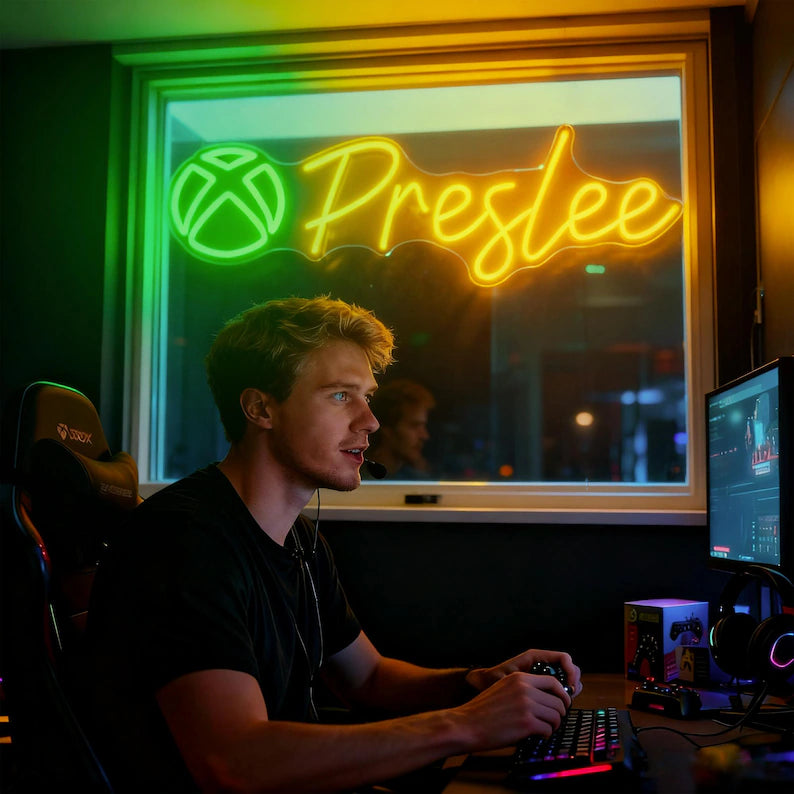 Personalized Gamer Tag Neon LED Light