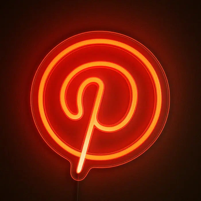 Pinterest Logo Neon Sign LED Light