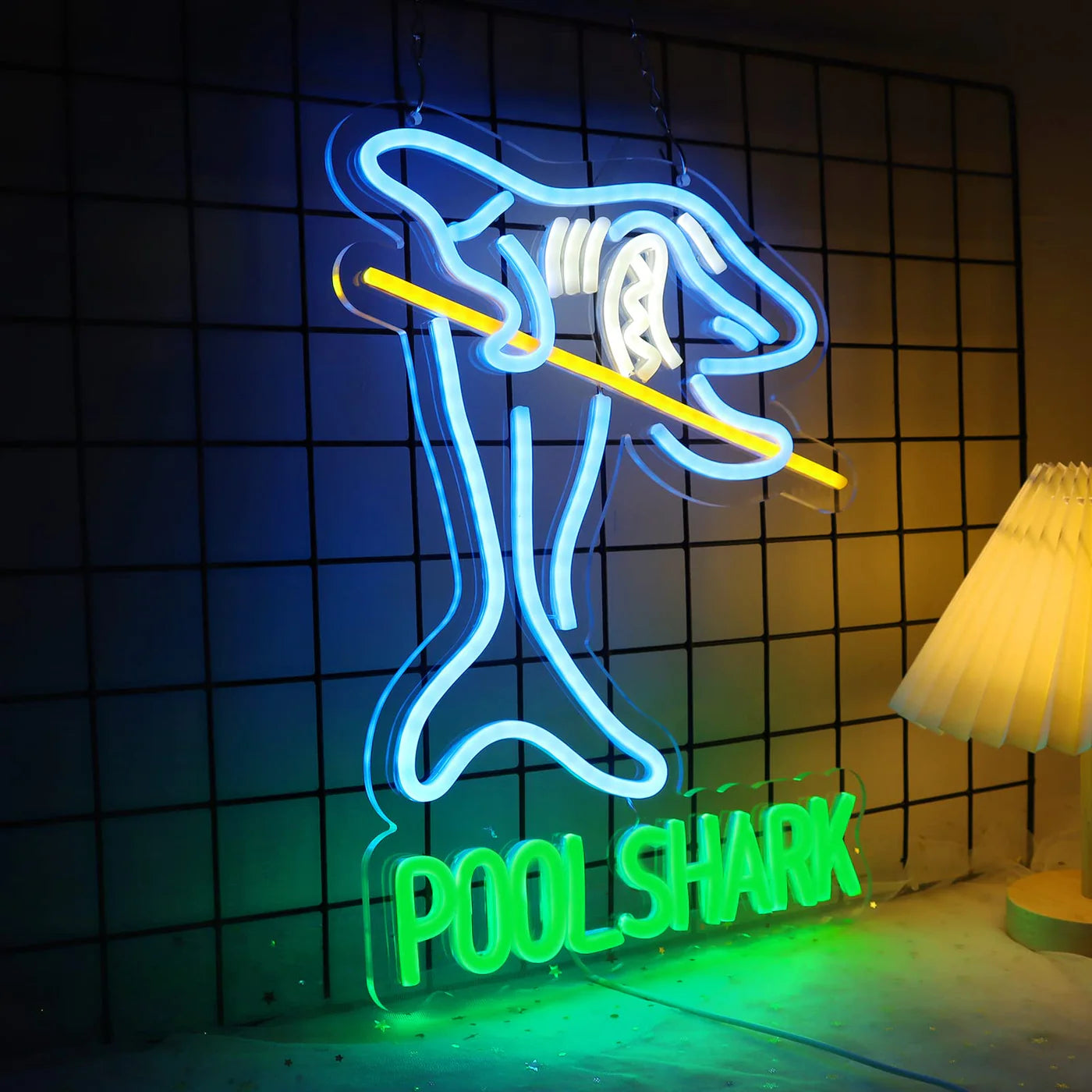 Pool Shark Billiards Neon Sign