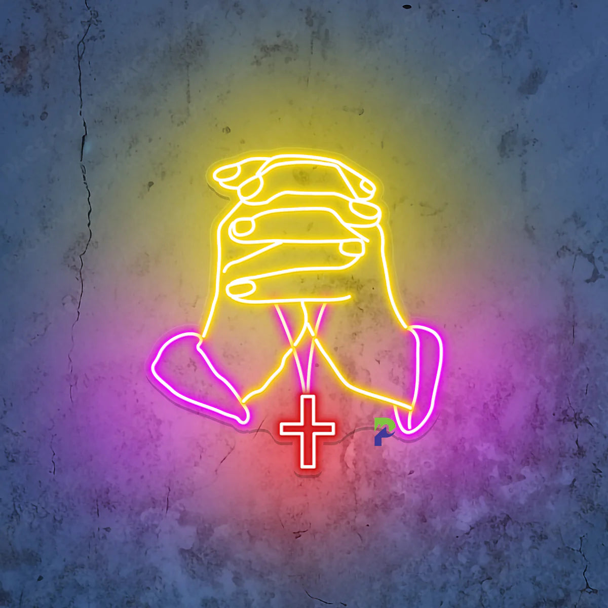 Prayer Hand Neon Sign