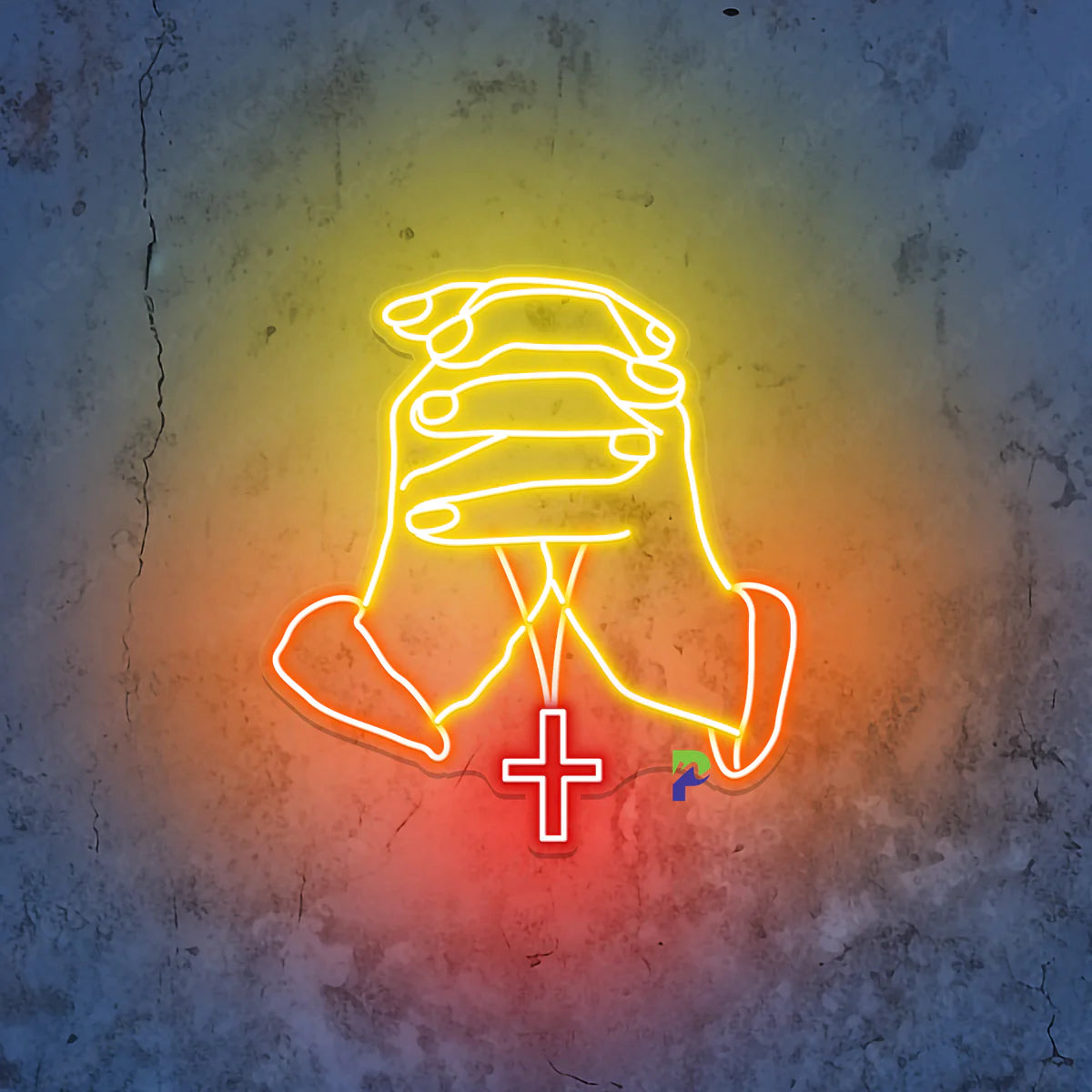 Prayer Hand Neon Sign