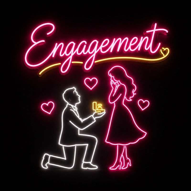 Proposal Couple Engagement Neon Sign