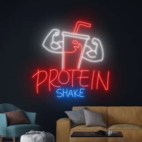 Protein Shake Neon Sign LED Light