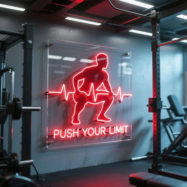 Push Your Limit Gym Custom Neon Sign Board
