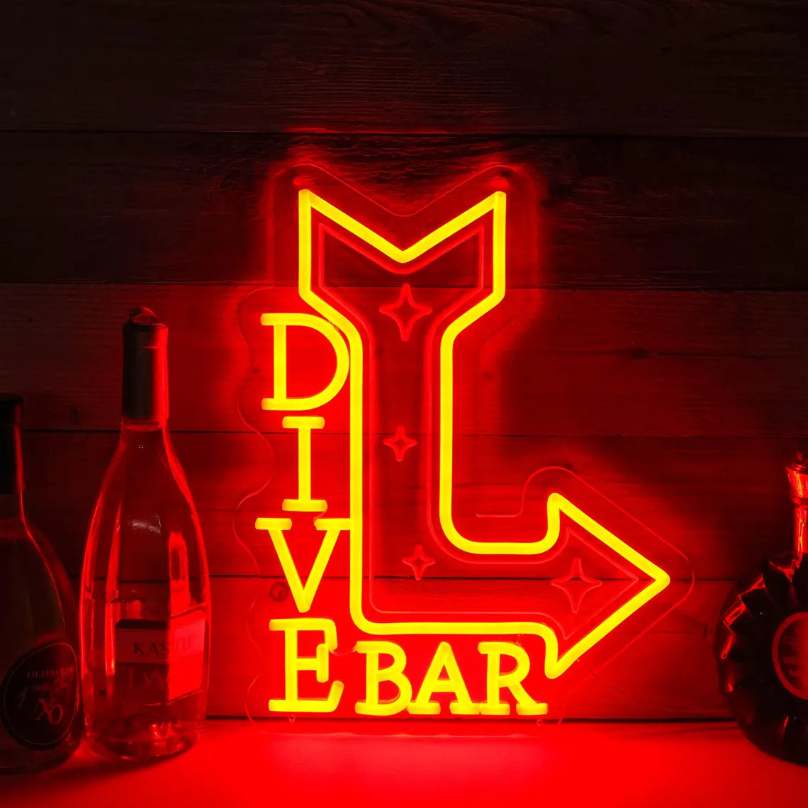 Retro Dive Bar Neon Sign